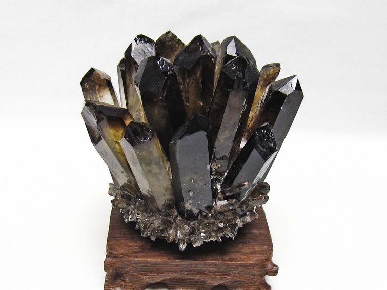 黒水晶 クラスター モリオン 原石 台座付属 一点物 182-8700