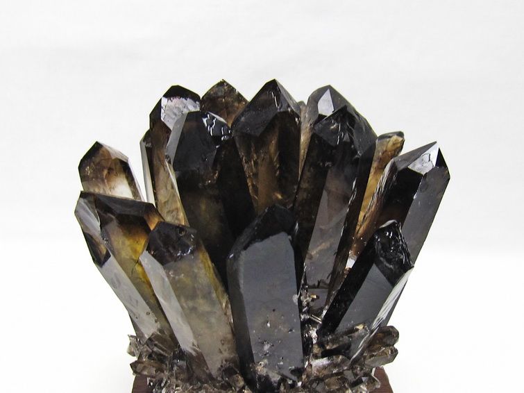 黒水晶 クラスター モリオン 原石 台座付属 一点物 182-8700