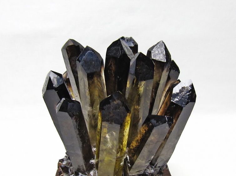 黒水晶 クラスター モリオン 原石 台座付属 一点物 182-8703