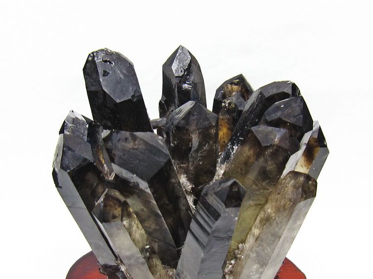 1.4Kg 黒水晶 クラスター モリオン 原石 台座付属 一点物 182-8707