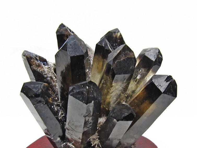 1.2Kg モリオン 原石 黒水晶 クラスター 台座付属 一点物 182-8717
