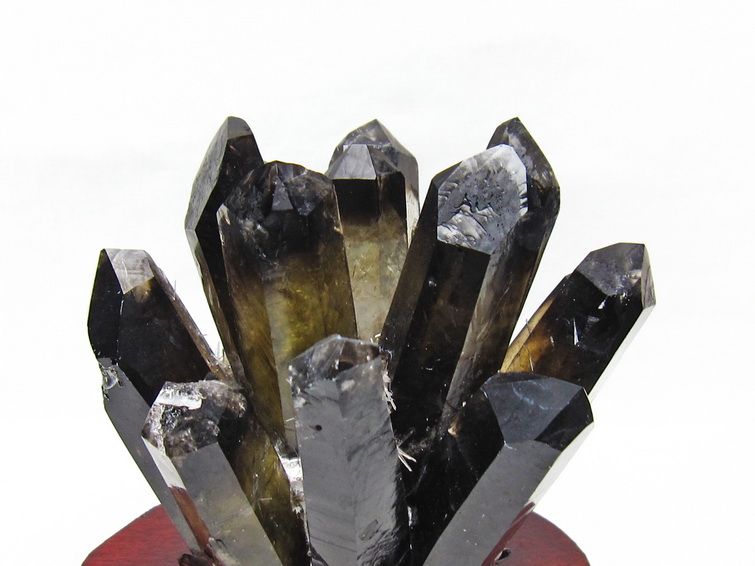 1.2Kg モリオン 原石 黒水晶 クラスター 台座付属 一点物 182-8717