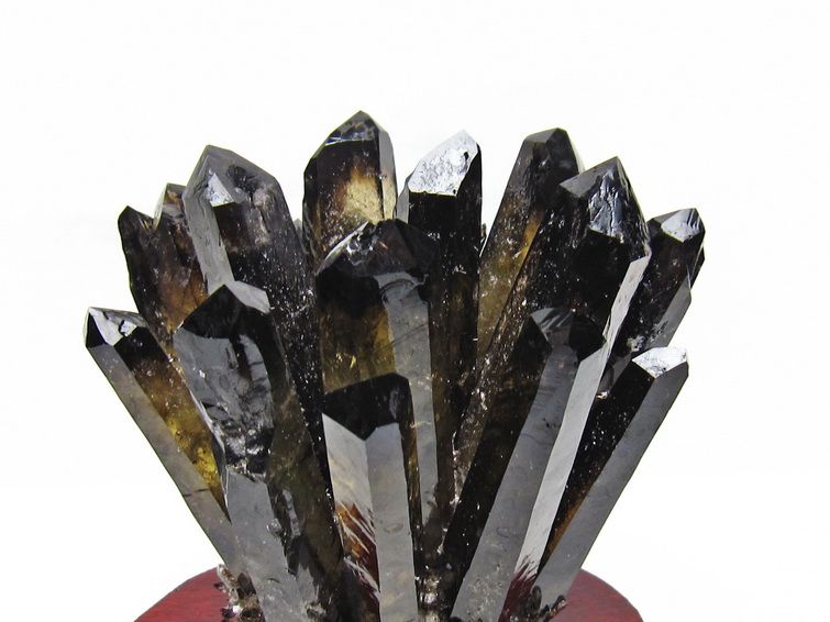 1.3Kg モリオン 原石 黒水晶 クラスター 台座付属 一点物 182-8718