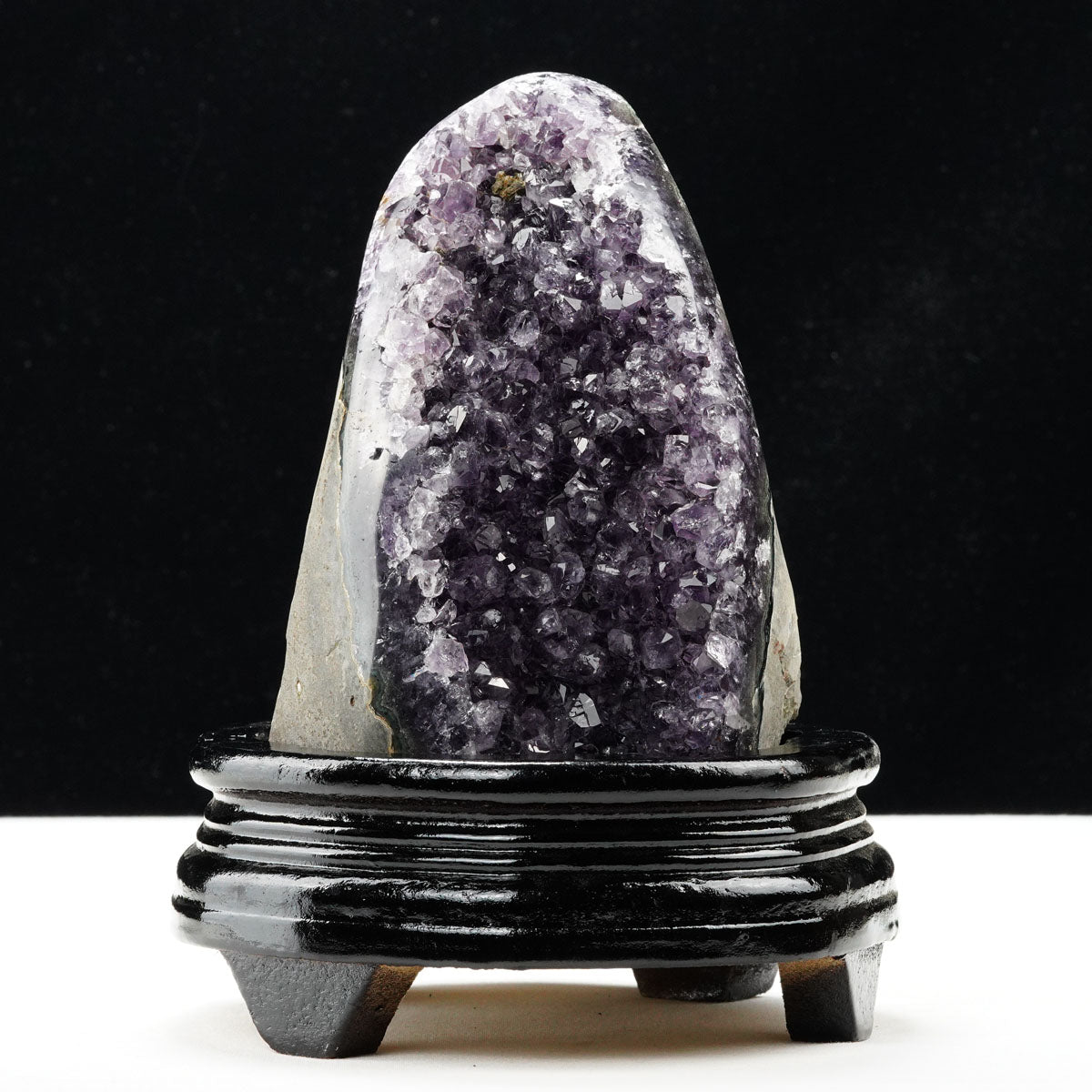 1.4Kg アメジスト クラスター ウルグアイ産 アメジスト 原石 amethyst 台座付属 一点物 182-8732