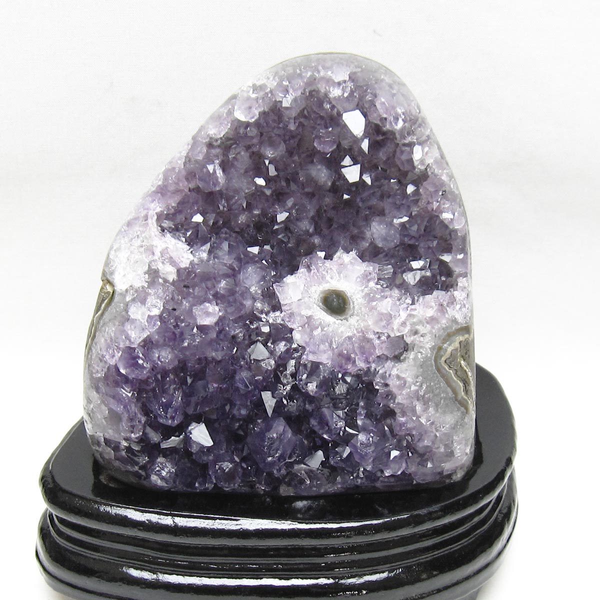 1.5Kg アメジスト クラスター ウルグアイ産 アメジスト 原石 amethyst 台座付属 一点物 182-8737