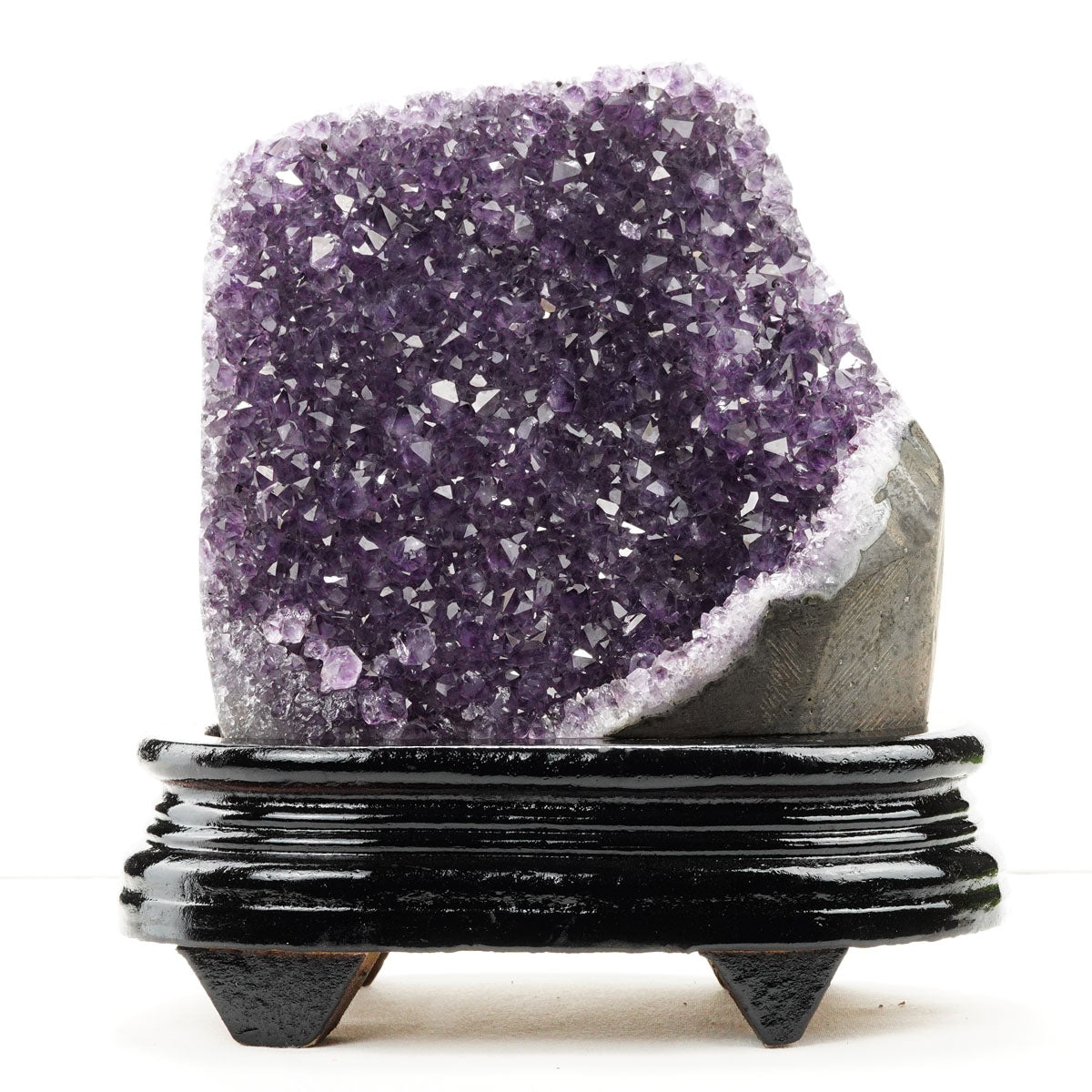 1.6Kg アメジスト クラスター ウルグアイ産 アメジスト 原石 amethyst 台座付属 一点物 182-8738