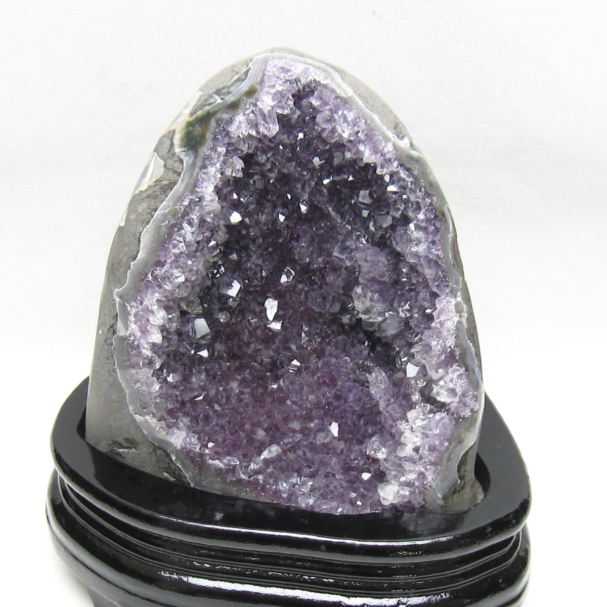1.4Kg アメジスト クラスター ウルグアイ産 アメジスト 原石 amethyst 台座付属 一点物 182-8741