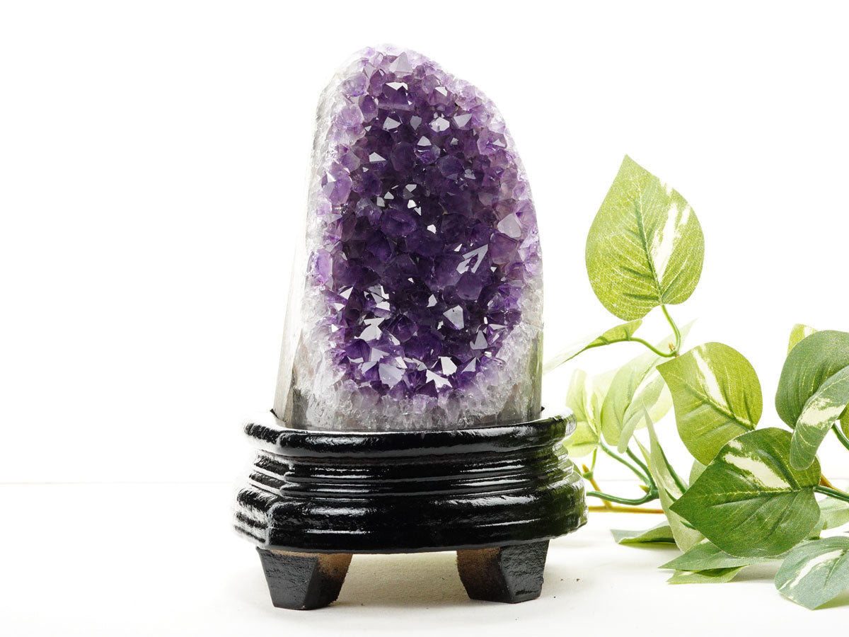 1.2Kg アメジスト クラスター ウルグアイ産 アメジスト 原石 amethyst 台座付属 一点物 182-8745