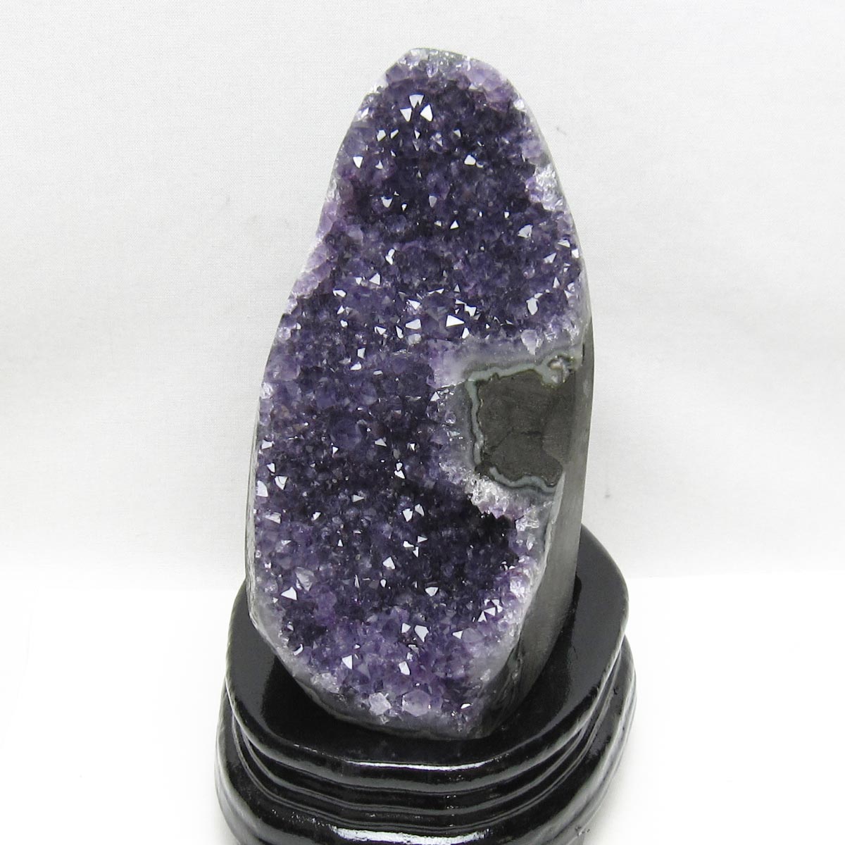 1.3Kg アメジスト クラスター ウルグアイ産 アメジスト 原石 amethyst 台座付属 一点物 182-8746