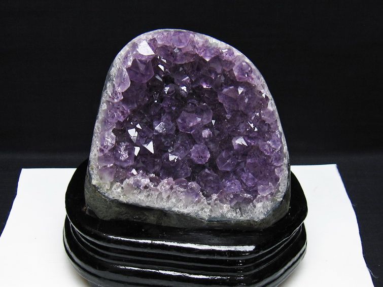 1.2Kg アメジスト 原石 ウルグアイ産 アメジスト クラスター amethyst 台座付属 一点物 182-8747