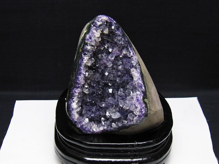 1.2Kg アメジスト 原石 ウルグアイ産 アメジスト クラスター amethyst 台座付属 一点物 182-8749