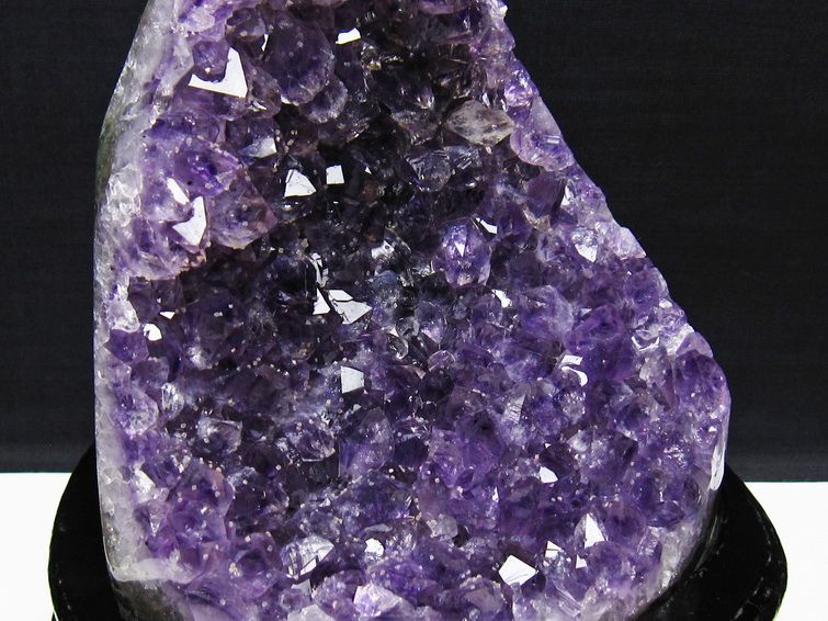 1.3Kg アメジスト クラスター ウルグアイ産 アメジスト 原石 amethyst 台座付属 一点物 182-8790