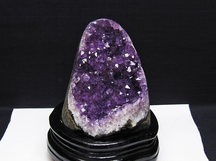 アメジスト 原石 ウルグアイ産 アメジスト クラスター amethyst 台座付属 一点物 182-8803