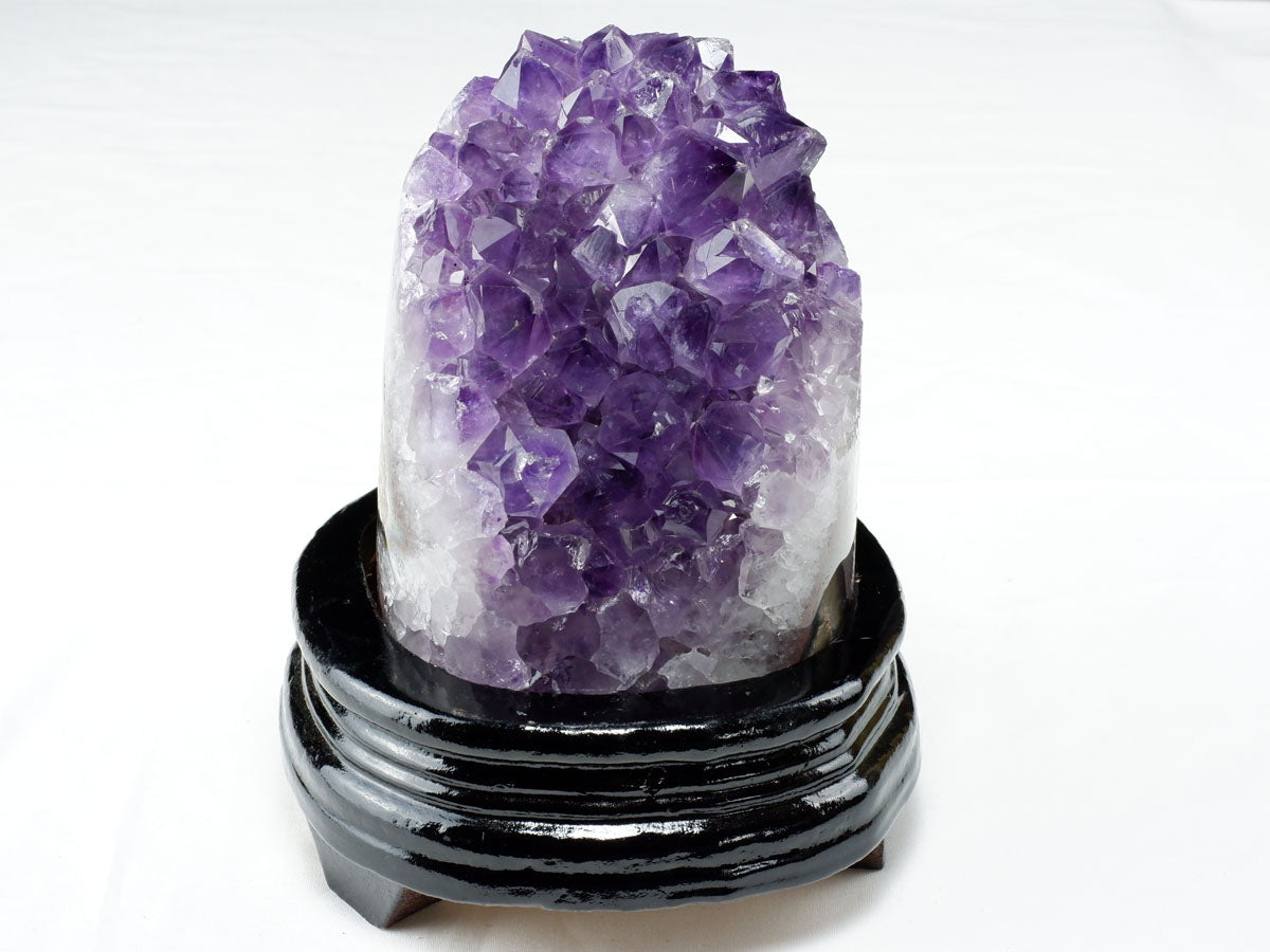 1.4Kg アメジスト 原石 ウルグアイ産 アメジスト クラスター amethyst 台座付属 一点物 182-8808