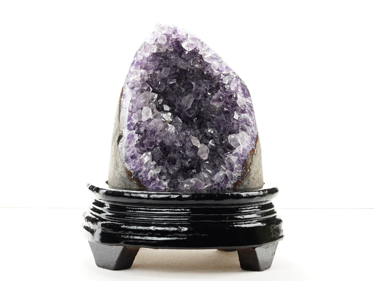 1.3Kg アメジスト 原石 ウルグアイ産 アメジスト クラスター amethyst 台座付属 一点物 182-8811