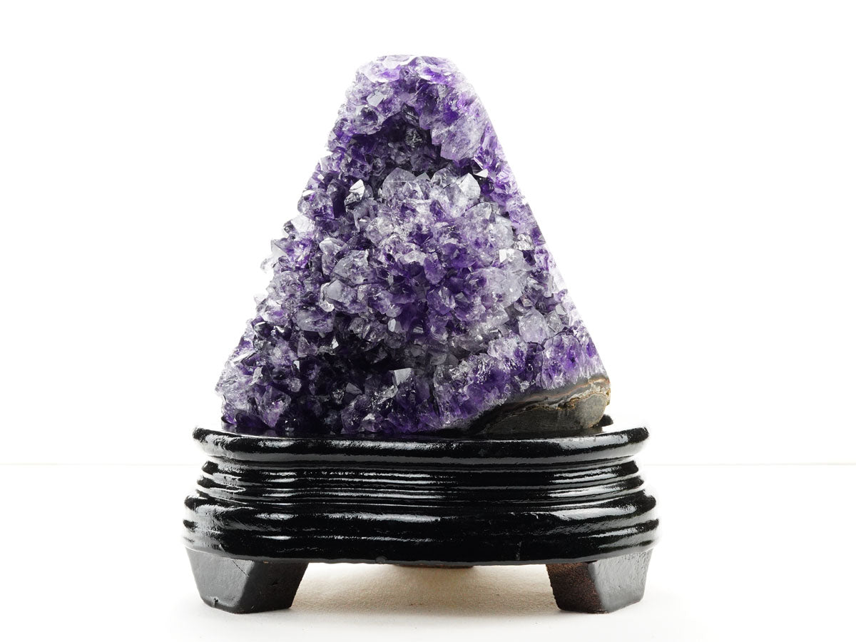 1.3Kg アメジスト クラスター ウルグアイ産 アメジスト 原石 amethyst 台座付属 一点物 182-8821