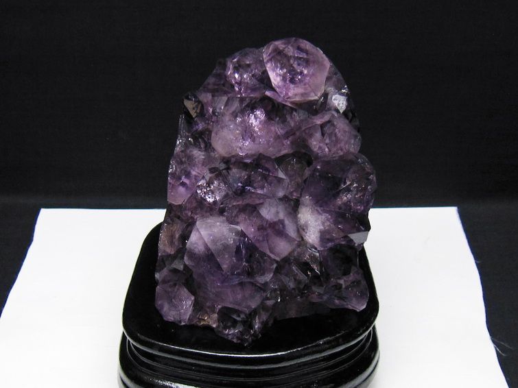 1.1Kg アメジスト クラスター ウルグアイ産 アメジスト 原石 amethyst 台座付属 一点物 182-8822