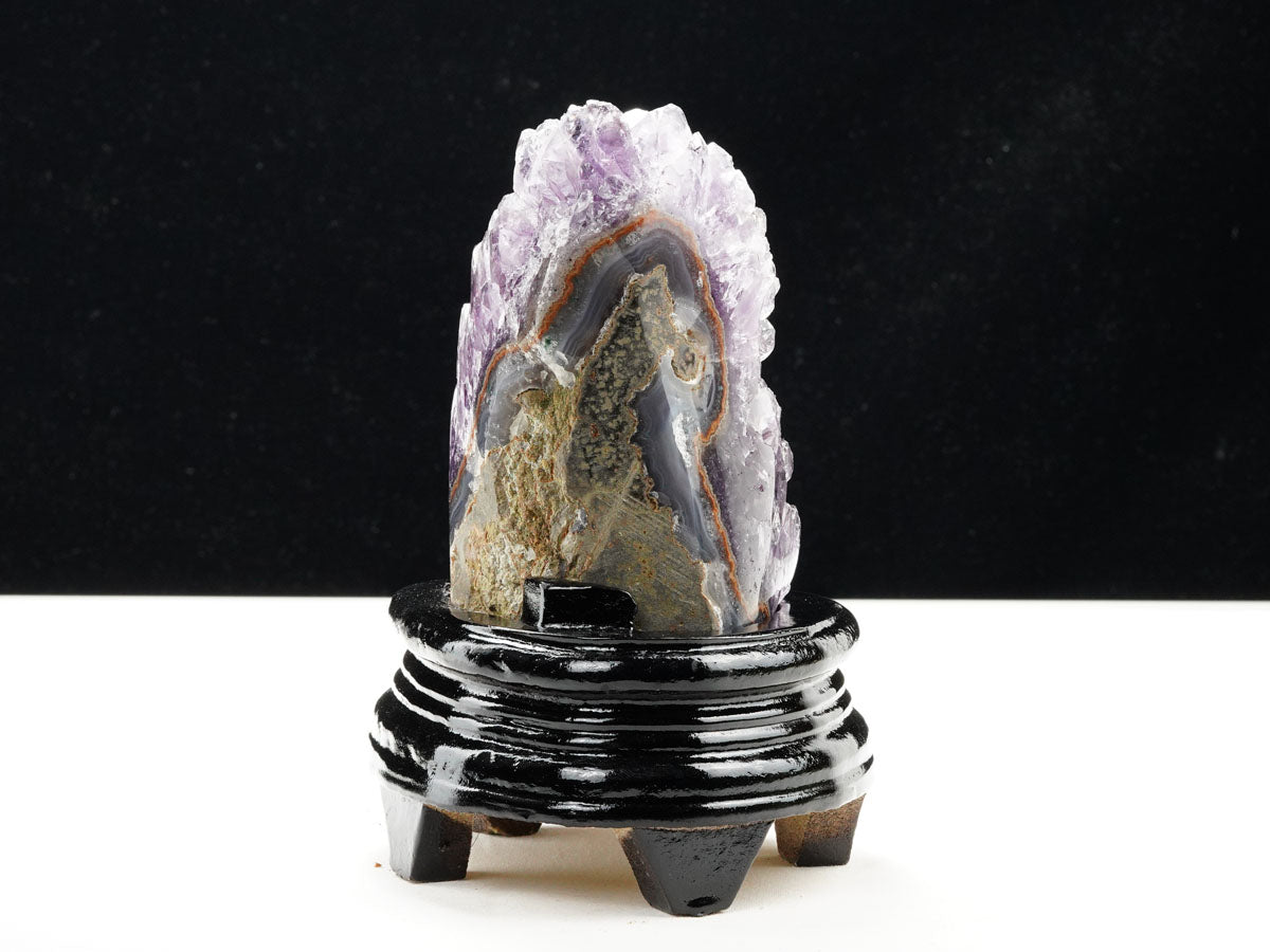 アメジスト クラスター ウルグアイ産 アメジスト 原石 amethyst 台座付属 一点物 182-8826