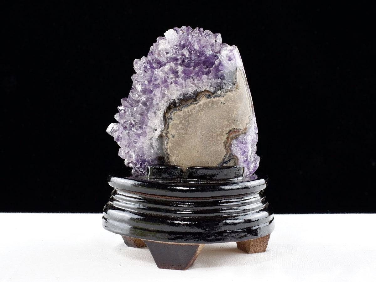 アメジスト クラスター ウルグアイ産 アメジスト 原石 amethyst 台座付属 一点物 182-8832