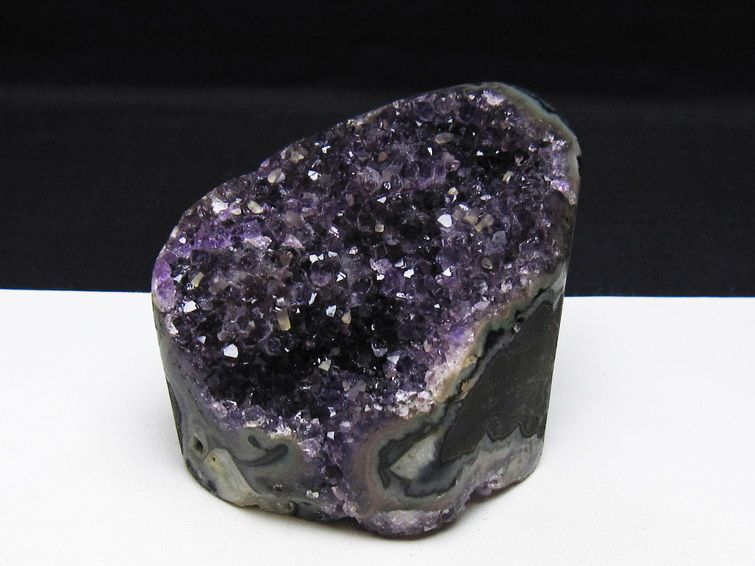 アメジスト 原石 ウルグアイ産 アメジスト クラスター amethyst カルサイト共生 一点物 182-8931
