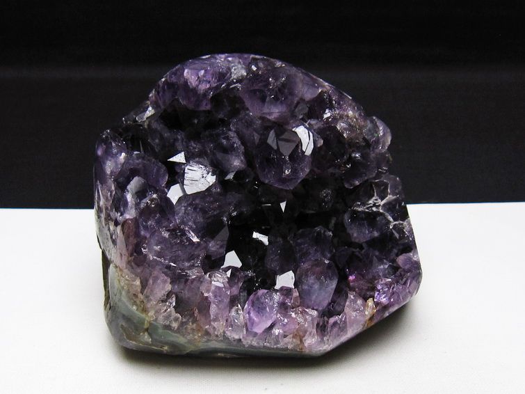 アメジスト クラスター ウルグアイ産 アメジスト 原石 amethyst カルサイト共生 一点物 182-8993