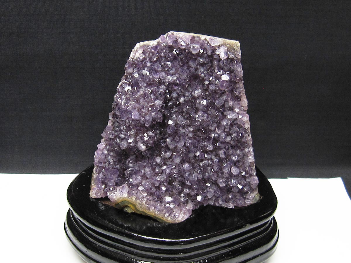 アメジスト クラスター 花型 ウルグアイ産 アメジスト 原石 台座付属 一点物 182-9088