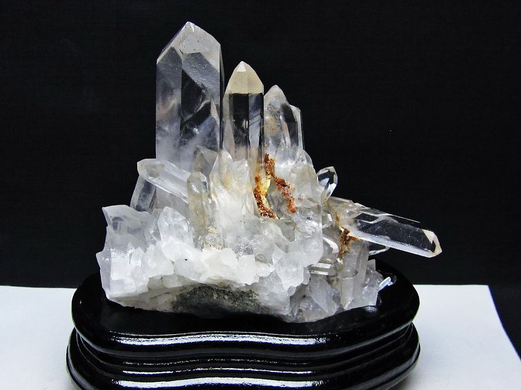水晶 クラスター マダガスカル産 台座付属 水晶 原石 一点物 182-9434