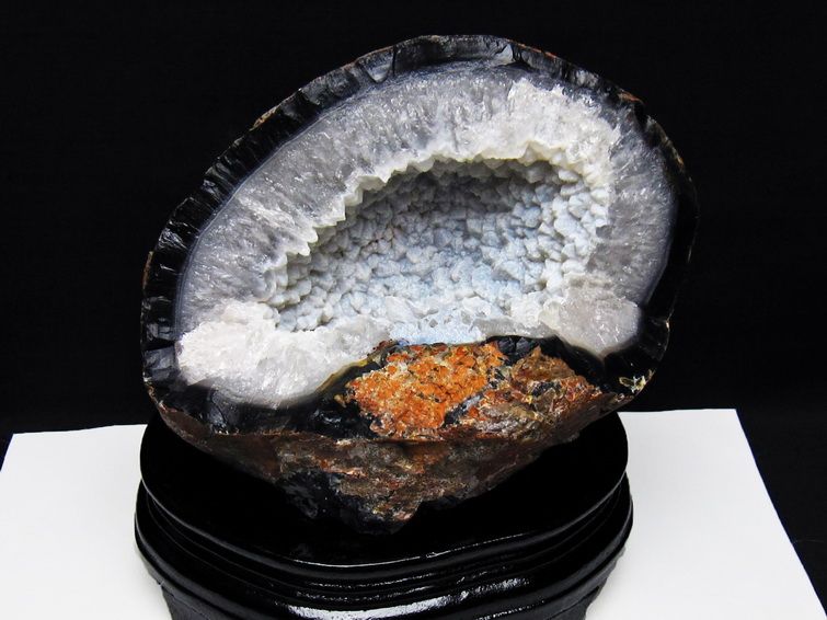 2.6Kg アゲート ジオード 原石 台座付属 一点物 191-506