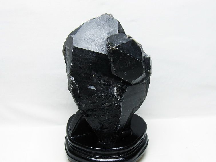 3.6Kg 黒水晶 モリオン 原石 山東省産 台座付属 一点物 191-519