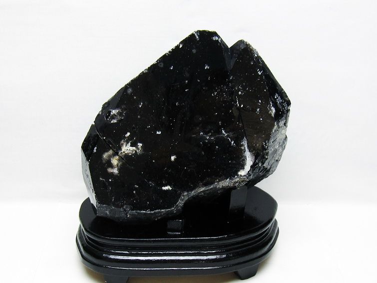 3.5Kg モリオン 原石 黒水晶 原石 山東省産 台座付属 一点物 191-525