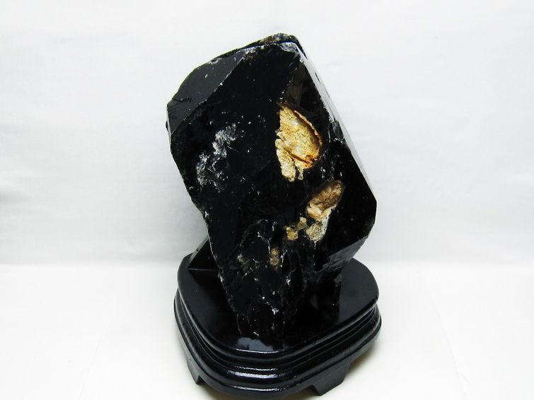 5.3Kg モリオン 原石 黒水晶 原石 山東省産 台座付属 一点物 191-526