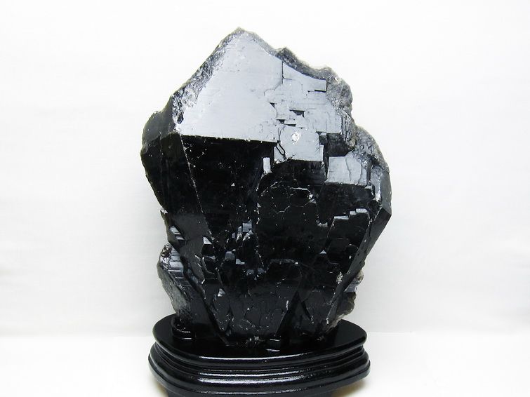 3.9Kg モリオン 原石 黒水晶 原石 山東省産 台座付属 一点物 191-530