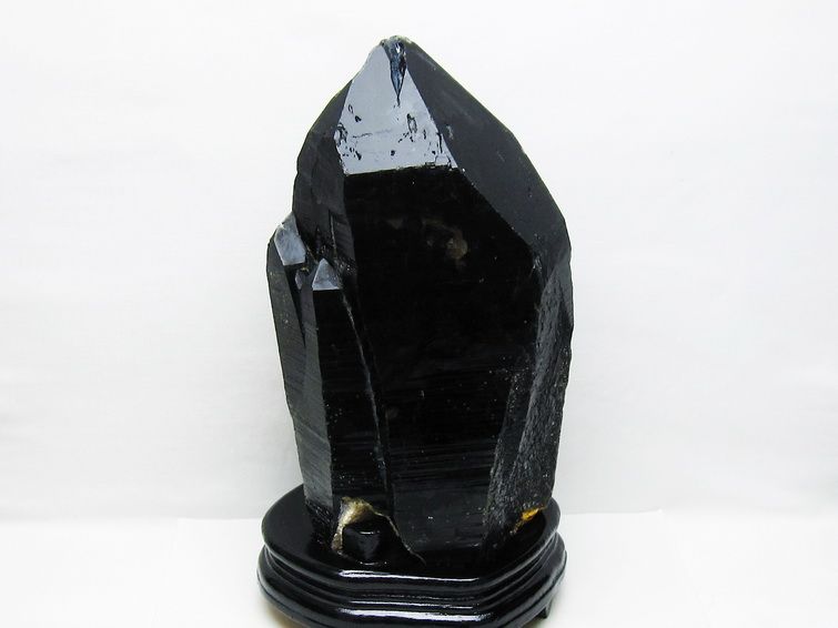 5.5Kg モリオン 原石 黒水晶 原石 山東省産 台座付属 一点物 191-531