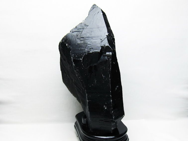 7.3Kg モリオン 原石 黒水晶 原石 山東省産 台座付属 一点物 191-532
