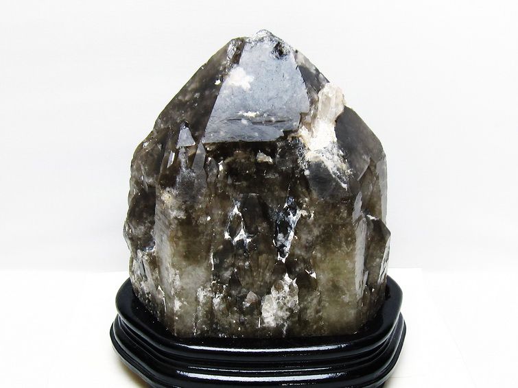 7Kg モリオン 黒水晶 原石 エレスチャル 台座付属 一点物 191-538