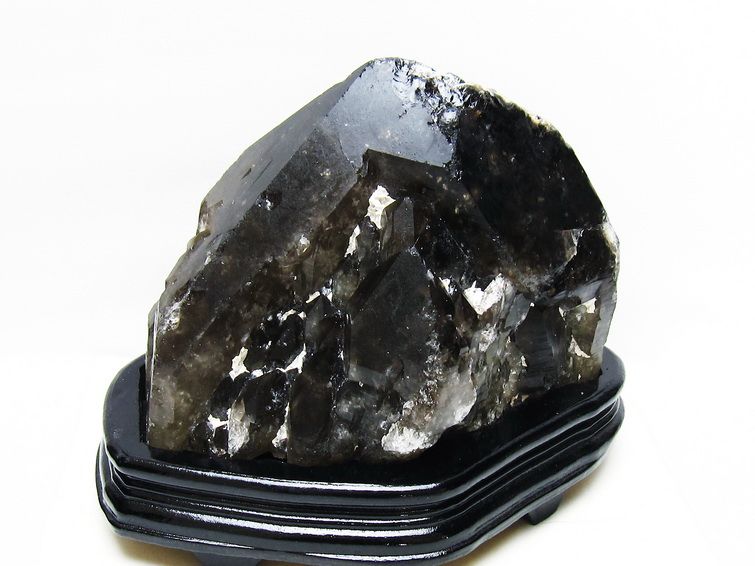 6.1Kg モリオン 黒水晶 原石 エレスチャル 台座付属 一点物 191-539
