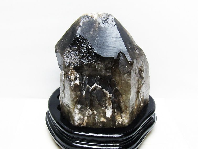 5.5Kg モリオン 黒水晶 原石 エレスチャル 台座付属 一点物 191-540