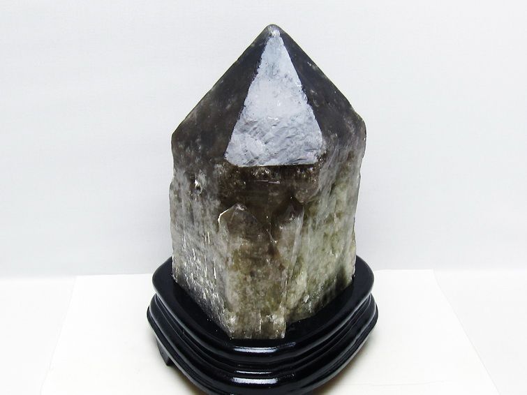 4.3Kg モリオン 黒水晶 原石 エレスチャル 台座付属 一点物 191-542