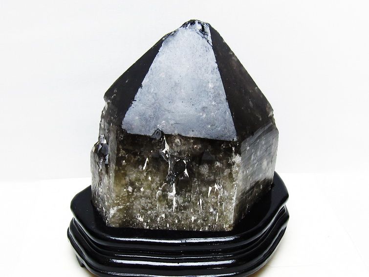 4.1Kg モリオン 黒水晶 原石 エレスチャル 台座付属 一点物 191-543