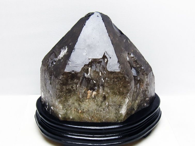 8.2Kg モリオン 黒水晶 原石 エレスチャル 台座付属 一点物 191-551