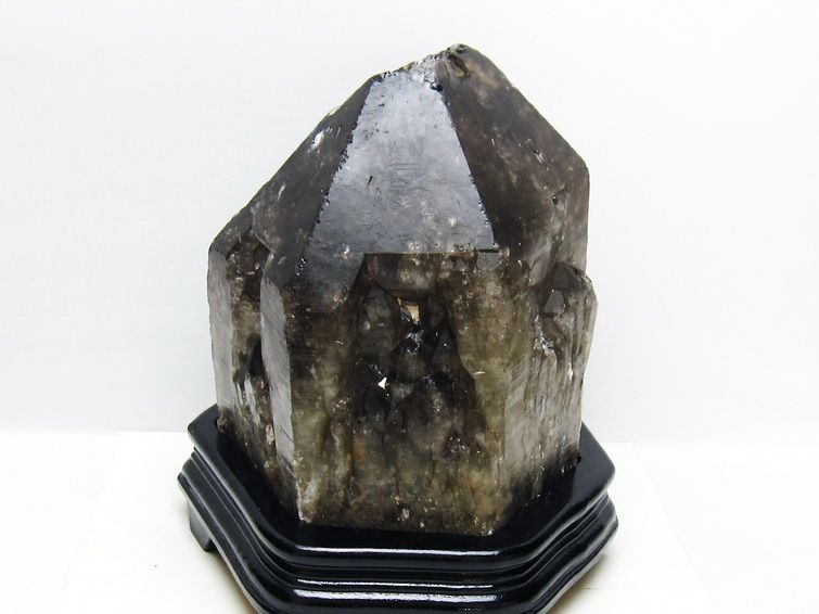 8.2Kg モリオン 黒水晶 原石 エレスチャル 台座付属 一点物 191-553