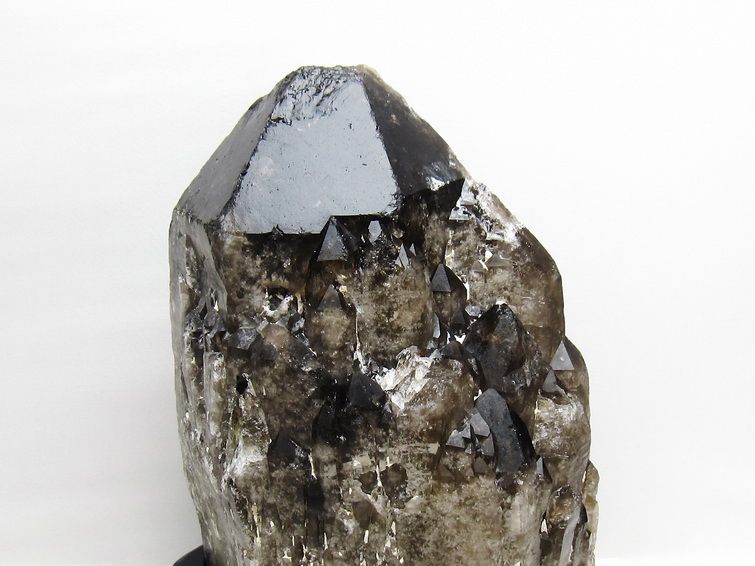 12.8Kg モリオン 黒水晶 原石 エレスチャル 台座付属 一点物 191-560