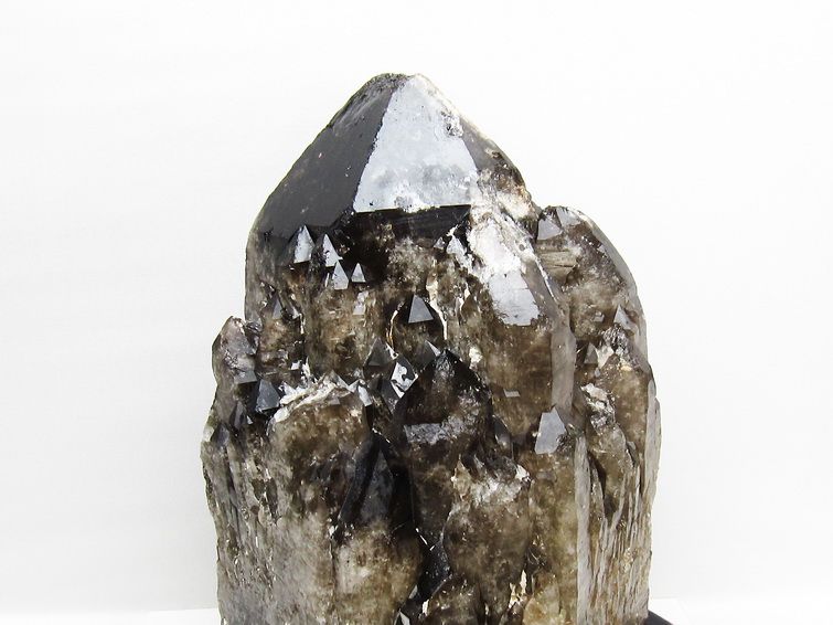 12.8Kg モリオン 黒水晶 原石 エレスチャル 台座付属 一点物 191-560