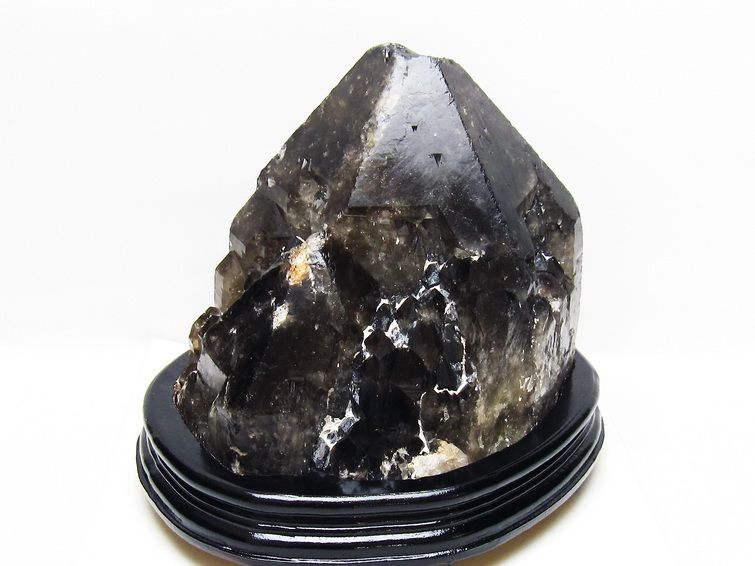 9.8Kg モリオン 黒水晶 原石 エレスチャル 台座付属 一点物 191-563