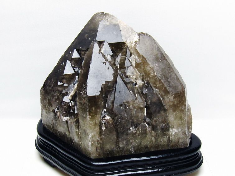 7.2Kg モリオン 黒水晶 原石 エレスチャル 台座付属 一点物 191-572