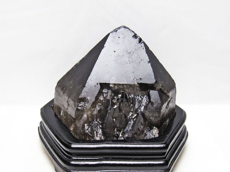 2.8Kg スモーキークォーツ 原石 煙水晶 エレスチャル 台座付属 一点物 191-600