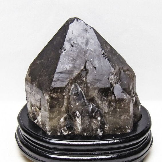 3.8Kg スモーキークォーツ 原石 煙水晶 エレスチャル 台座付属 一点物 191-601