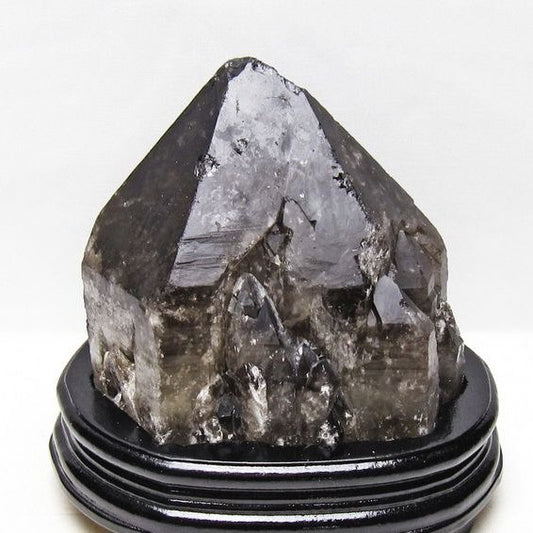 3.8Kg スモーキークォーツ 原石 煙水晶 エレスチャル 台座付属 一点物 191-601