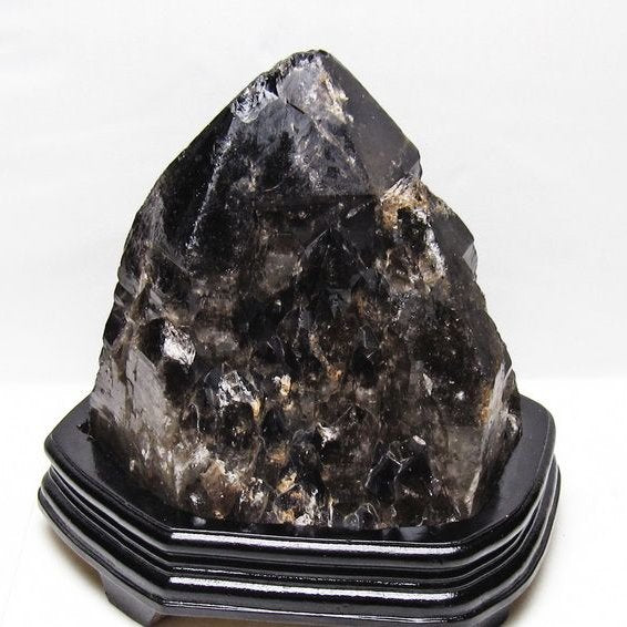 8.5Kg スモーキークォーツ 原石 煙水晶 エレスチャル 台座付属 一点物 191-605
