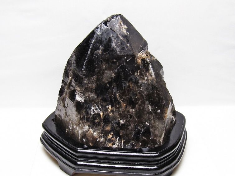 8.5Kg スモーキークォーツ 原石 煙水晶 エレスチャル 台座付属 一点物 191-605